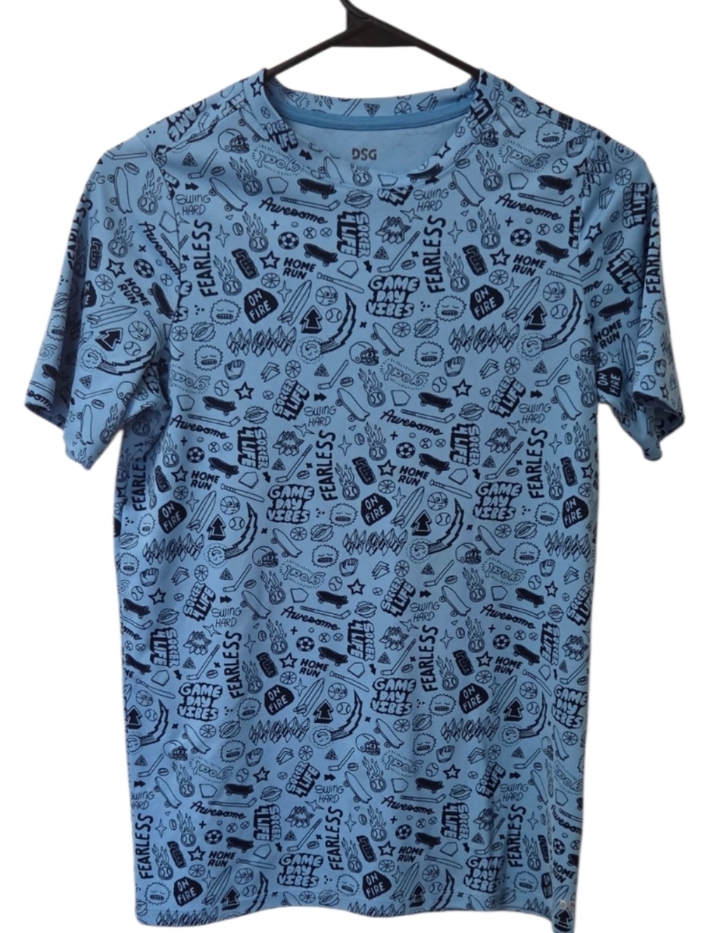 DSG Boys XL Blue Graphic Athletic T-Shirt